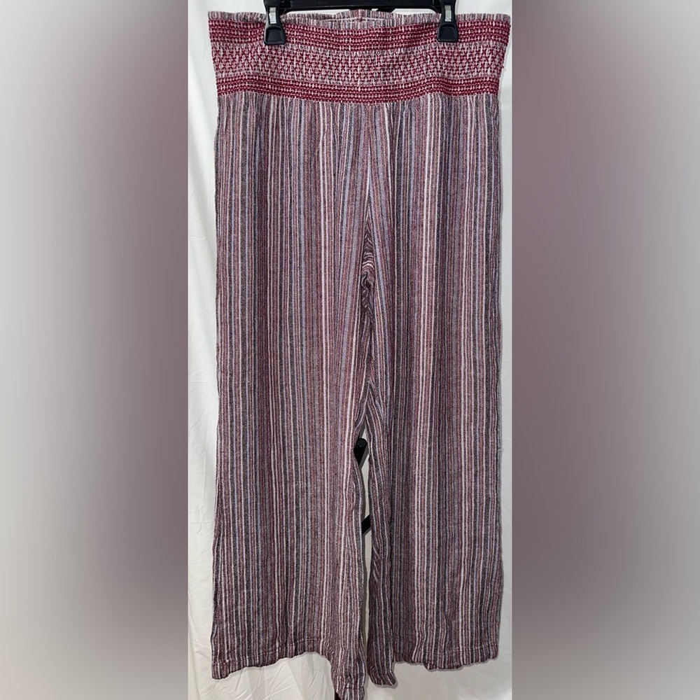 Indigo Rein Striped Pants in Red and White